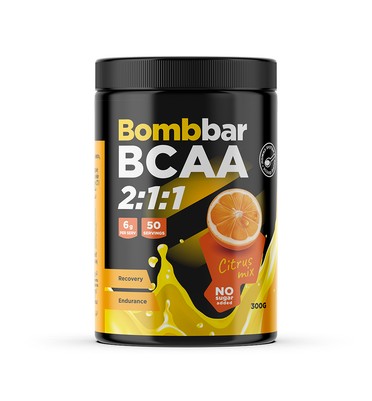 BCAA 2:1:1 в порошке Bombbar Pro - Цитрус (300г)