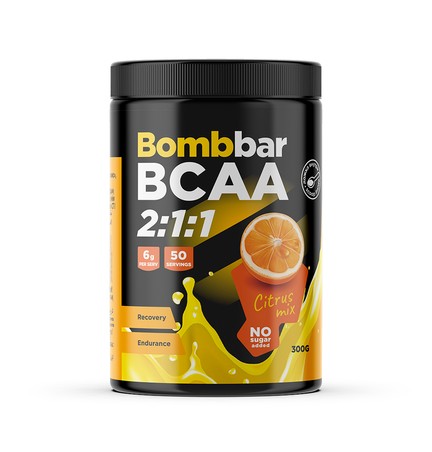 BCAA 2:1:1 в порошке Bombbar Pro - Цитрус (300г)