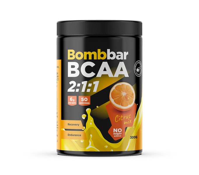 BCAA 2:1:1 в порошке Bombbar Pro - Цитрус (300г)