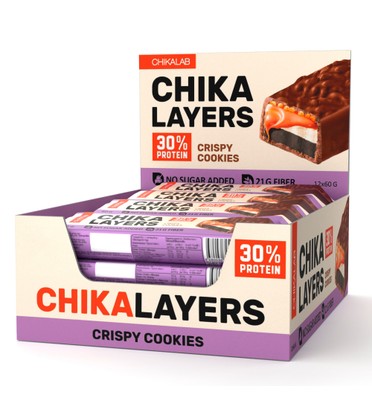 Протеиновый батончик Chikalab – Chika Layers - Crispy Cookies 