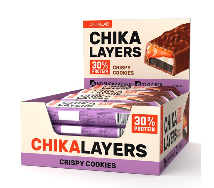 Протеиновый батончик Chikalab – Chika Layers - Crispy Cookies 