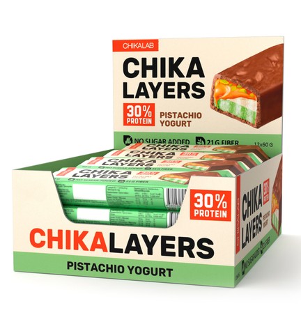 Протеиновый батончик Chikalab – Chika Layers - Pistachio Yogurt 