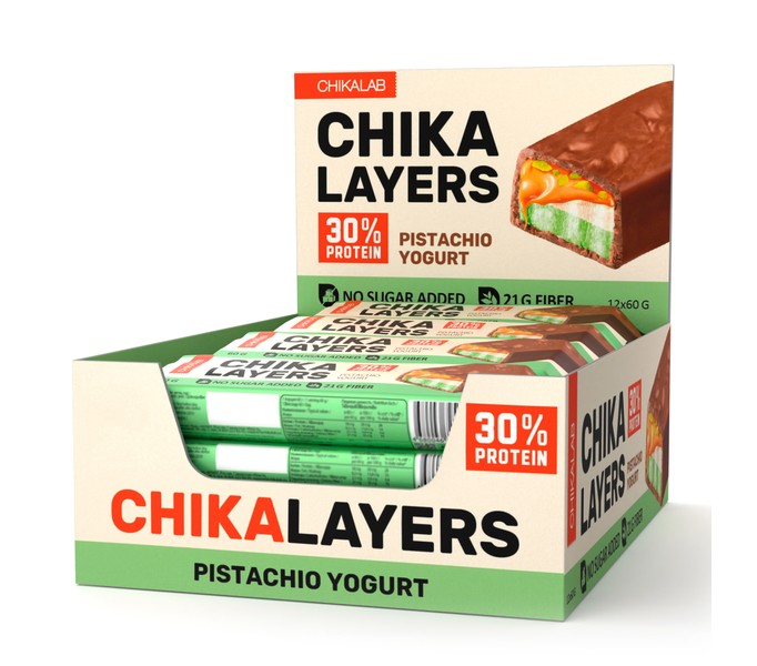 Протеиновый батончик Chikalab – Chika Layers - Pistachio Yogurt 