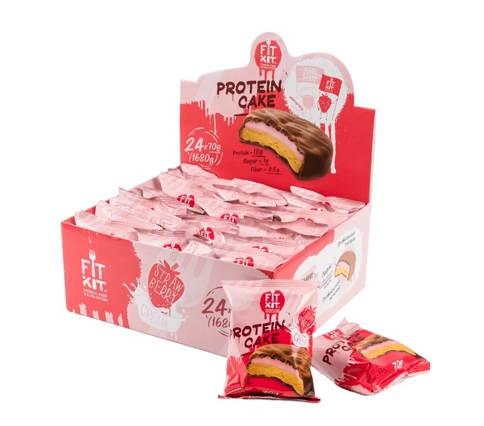 Protein Cake Strawberry with Cream