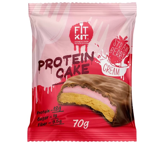 Protein Cake Strawberry with Cream