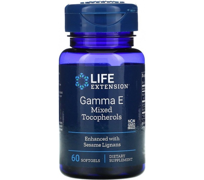 Life extension Gamma E Mixed Tocopherols 60 softgels