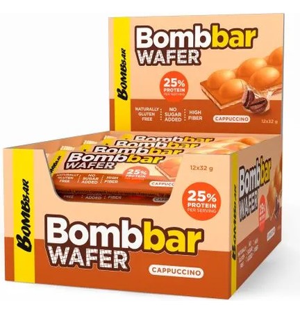 Вафли Bombbar WAFER, Капучино, 20 шт х 32г