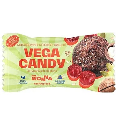 MRS.WONNA VEGA CANDY 30г (макадамия-клюква-вишня)