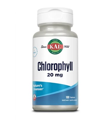 KAL, Chlorophyll 20mg (100 таб.), хлорофилл