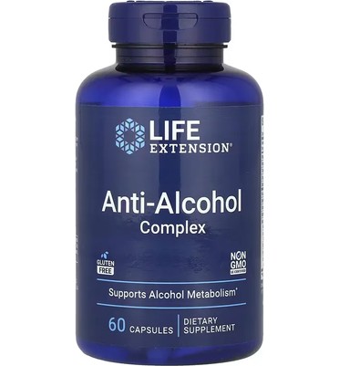 Life Extension, Anti-Alcohol Complex, 60 Capsules