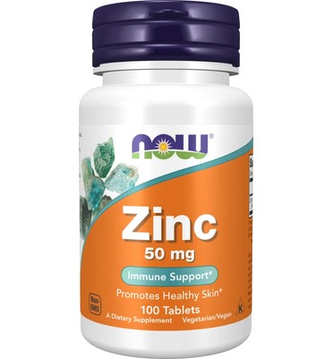 NOW Zinc 50 mg 100 tablets