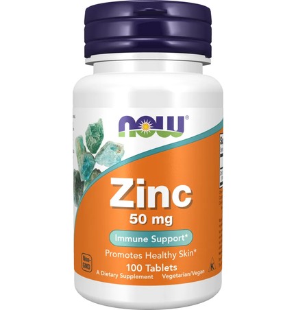 NOW Zinc 50 mg 100 tablets