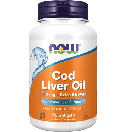 Now, COD Liver Oil 1000 мг, 90 капсул