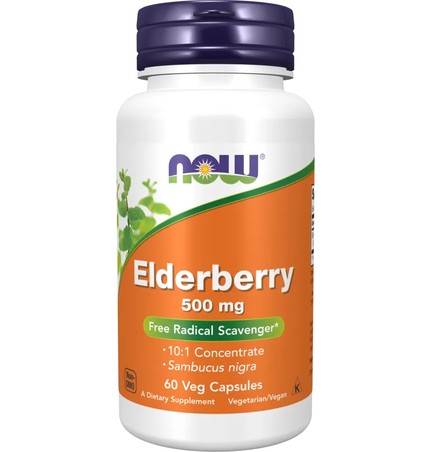 Now, ELDERBERRY 500mg 60 капсул