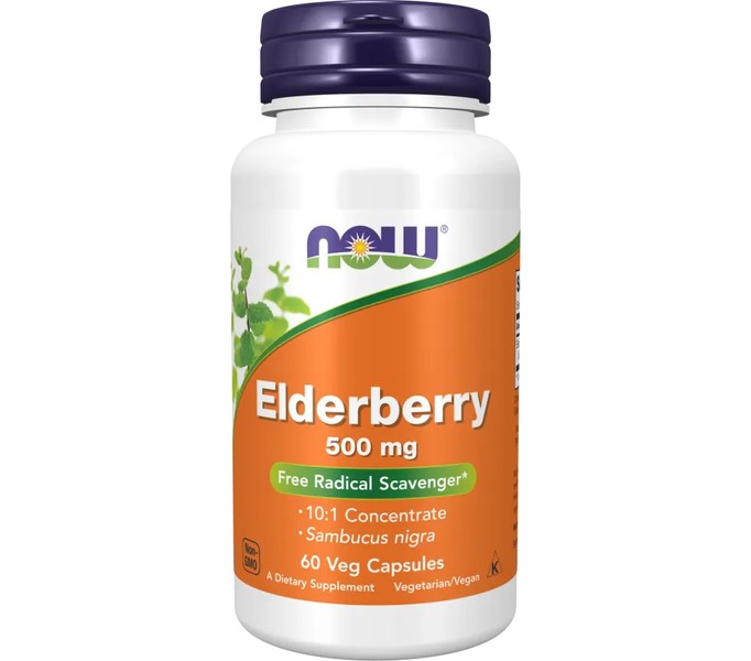 Now, ELDERBERRY 500mg 60 капсул