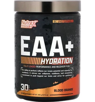 Nutrex Research, EAA+ Hydration, Красный апельсин, 13,76 унций (390 г)