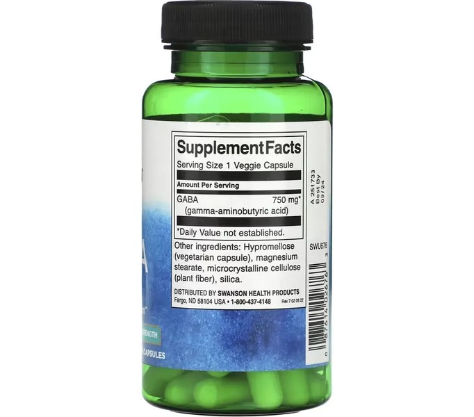 SWANSON  GABA  750-mg,120 Capsules