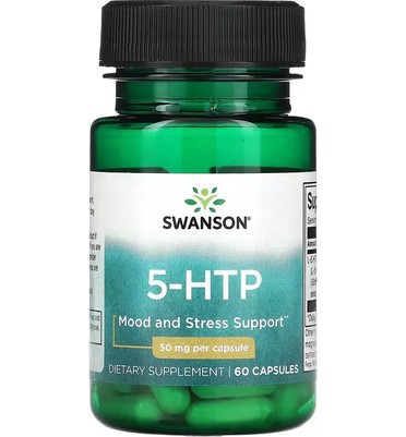 Swanson, 5-HTP, 50 мг, 60 капсул