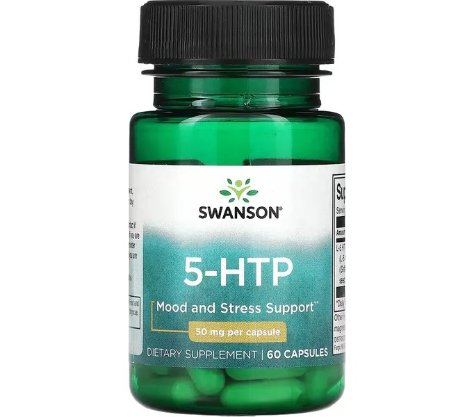 Swanson, 5-HTP, 50 мг, 60 капсул