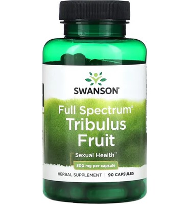 Swanson, Full Spectrum Tribulus, плоды, 500 мг, 90 капсул