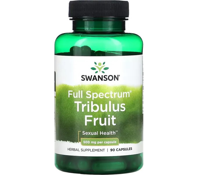 Swanson, Full Spectrum Tribulus, плоды, 500 мг, 90 капсул