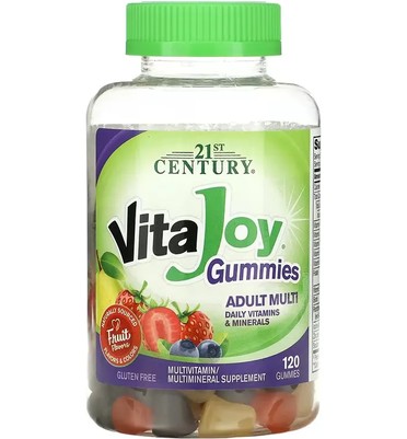 21st Century, VitaJoy Gummies, поливитамины для взрослых, фруктовый вкус, 120 жевательных таблеток