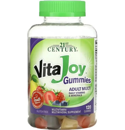 21st Century, VitaJoy Gummies, поливитамины для взрослых, фруктовый вкус, 120 жевательных таблеток