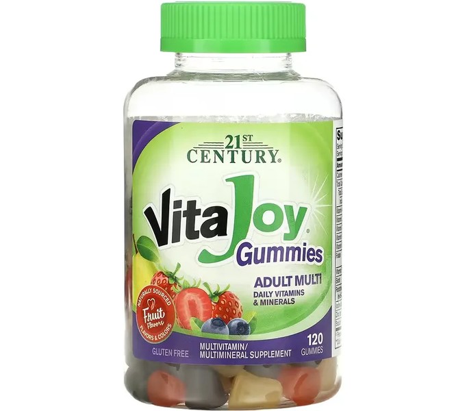 21st Century, VitaJoy Gummies, поливитамины для взрослых, фруктовый вкус, 120 жевательных таблеток