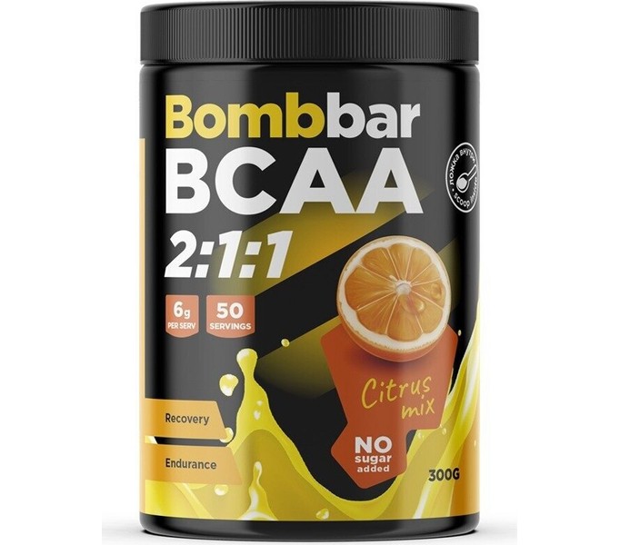 Bombbar, BCAA 2:1:1, 300г (Цитрусовый микс)