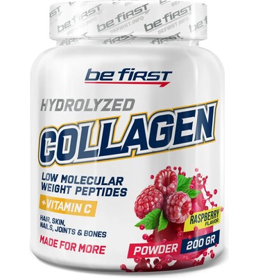 BeFirst, Collagen + vitamin C powder (200 г) (малина)