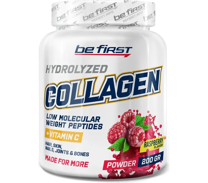 BeFirst, Collagen + vitamin C powder (200 г) (малина)