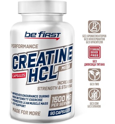 BeFirst, Creatine HCL Capsules, 90 капсул