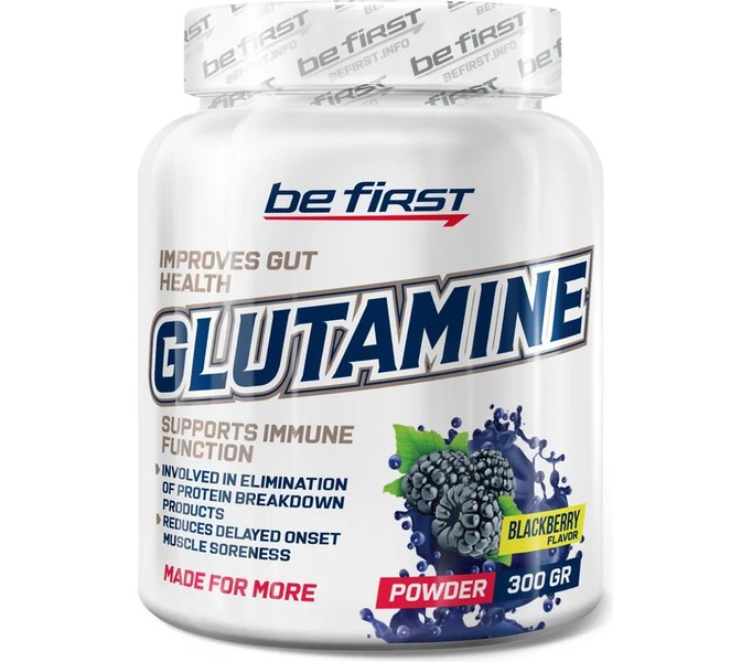 BeFirst, Glutamine powder, 300гр (ежевика)