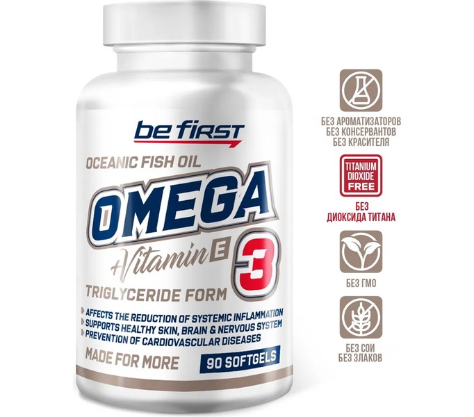 BeFirst, Omega-3 + Vitamin E (90 шт.)