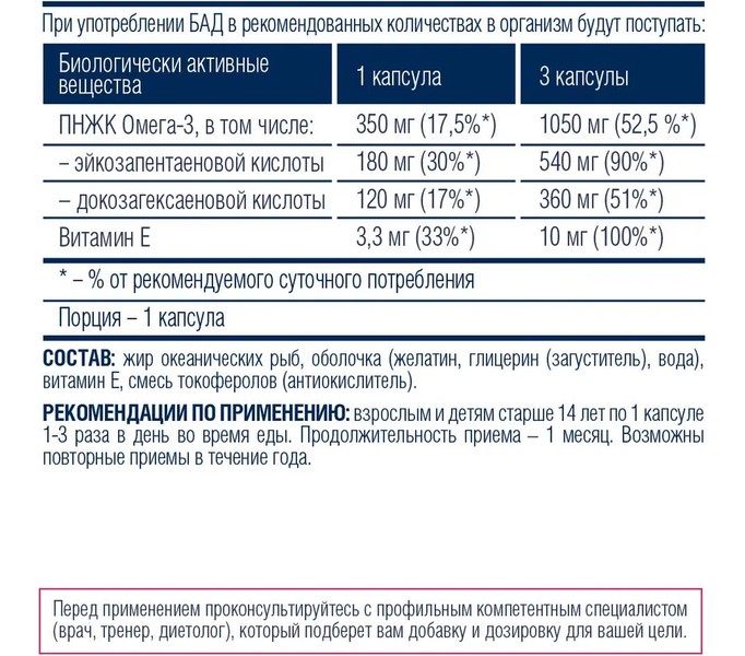 BeFirst, Omega-3 + Vitamin E (90 шт.)