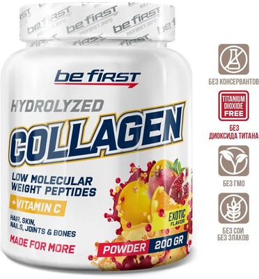 BeFirst, Collagen + vitamin C powder (200 г) (экзотик)