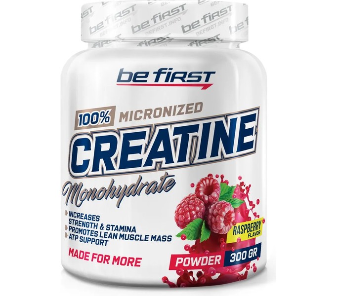 BeFirst, Micronized Creatine Monohydrate Powder (300 г) (малина)