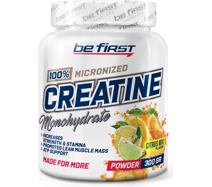 BeFirst, Micronized Creatine Monohydrate Powder (300 г) (цитрус)