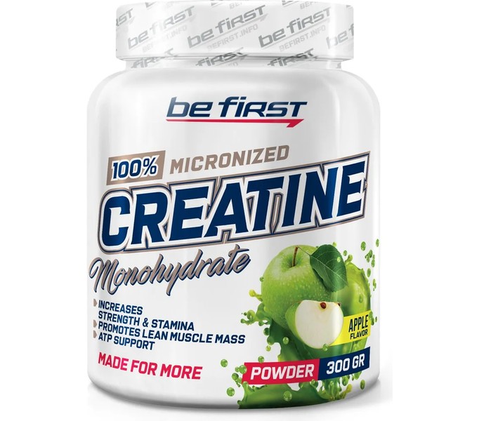 BeFirst, Micronized Creatine Monohydrate Powder (300 г) (яблоко)