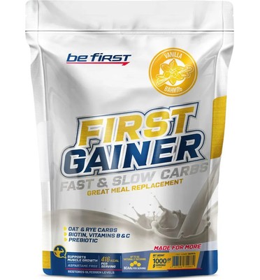 BeFirst, First Gainer Fast & Slow Carbs (1000 г) (ваниль)