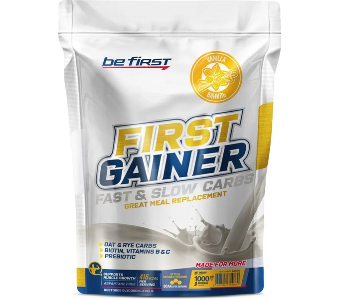 BeFirst, First Gainer Fast & Slow Carbs (1000 г) (ваниль)