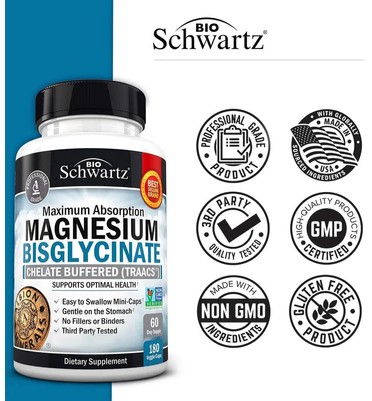 BioSchwartz, Magnesium Bisglycinate Capsules, 180