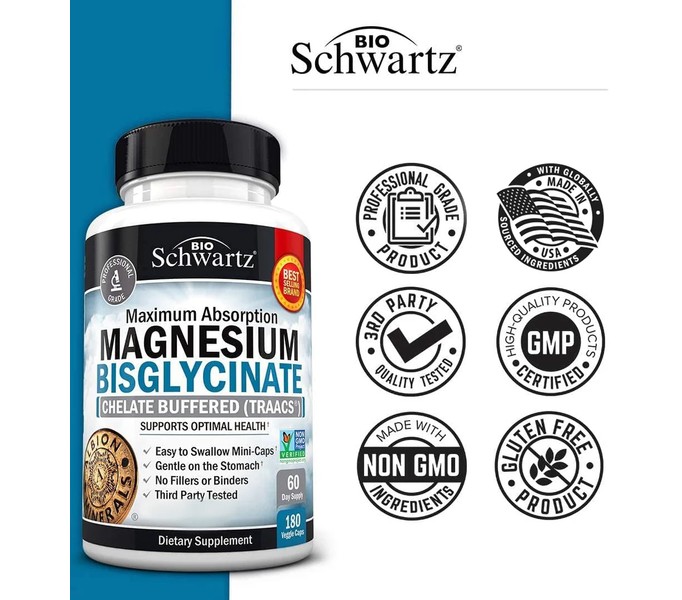 BioSchwartz, Magnesium Bisglycinate Capsules, 180