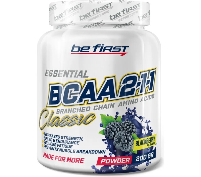 BeFirst, BCAA 2:1:1 Classic powder, 200г (ежевика)