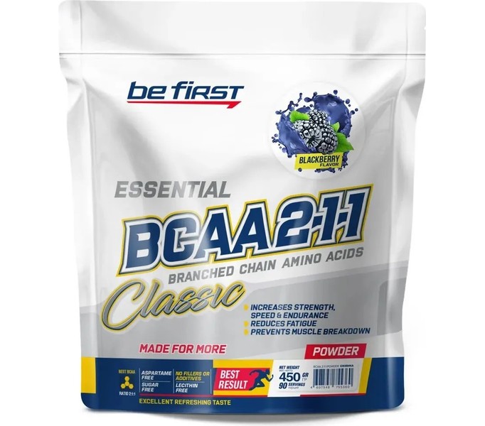 BeFirst, BCAA 2:1:1 Classic Powder (450 г) (ежевика)