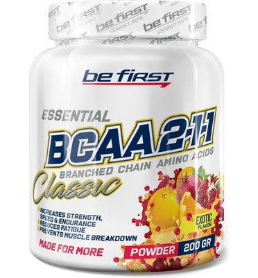 BeFirst, BCAA 2:1:1 VEGAN instantized powder, 200г (Экзотик)