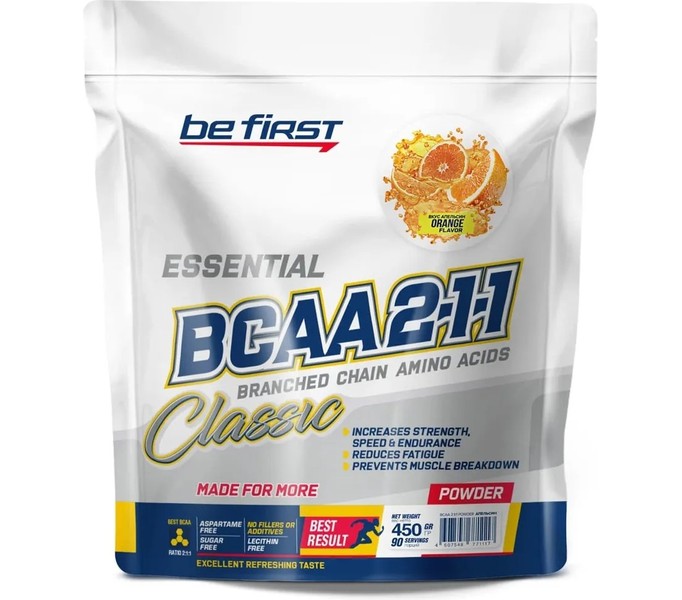 BeFirst, BCAA 2:1:1 Classic Powder (450 г) (апельсин)