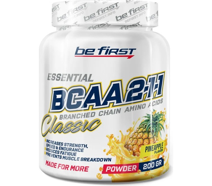 BeFirst, BCAA 2:1:1 Classic powder, 200г (ананас)