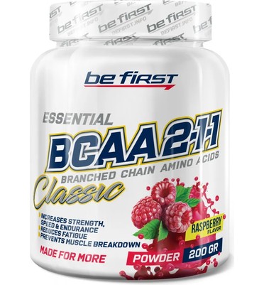 BeFirst, BCAA 2:1:1 Classic powder, 200г (малина)