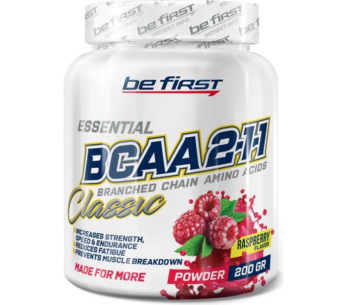 BeFirst, BCAA 2:1:1 Classic powder, 200г (малина)